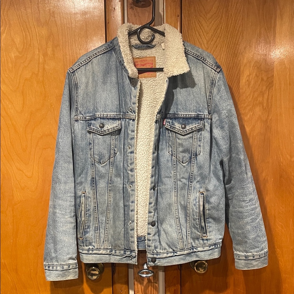 Levi's Light Blue Sherpa Lined Denim Jacket